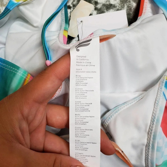 Fabletics Pride Low Back One-Piece Swimsuit - Picture 4 of 8